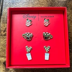 Disney BaubleBar Holiday Earring trio - Christmas.  New in box.